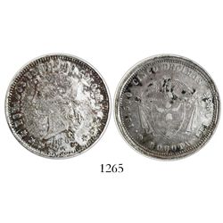 Bogota, Colombia, 5 decimos, 1869.