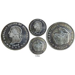 Popayan, Colombia, 5 decimos, 1869, extremely rare, finest known.