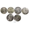 Image 1 : Lot of 3 London, England, florins (2 shillings), Victoria, all encapsulated by PCGS: 1849 (MS61), 18