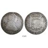 Image 1 : Guatemala, bust 8 reales, Charles IV transitional (bust of Charles III, ordinal IV), 1789M, rare.