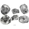Image 1 : Lot of 3 Guatemala sun-over-mountains countermarks (Type II, 1839) on various cobs: Lima, Peru, 8 re