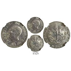 Haiti, 25 centimes, AN 14 (1817), President Petion, encapsulated NGC MS 62.