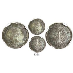 Haiti, 25 centimes, AN 25 (1828), President Boyer, encapsulated NGC AU 58.