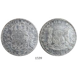Mexico City, Mexico, pillar 8 reales, Ferdinand VI, 1757MM.