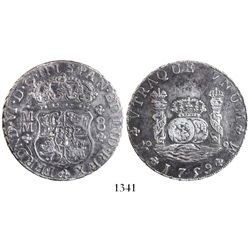 Mexico City, Mexico, pillar 8 reales, Ferdinand VI, 1759MM.