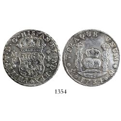Mexico City, Mexico, pillar 4 reales, Philip V, 1734MF.