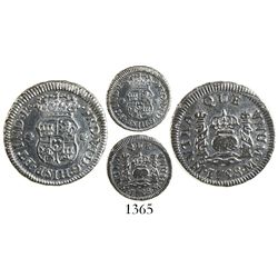 Mexico City, Mexico, pillar 1/2 real, Ferdinand VI, 1758M.