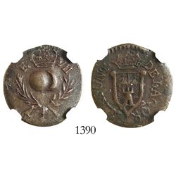 Mexico (Lagos), copper 1/4 real, Ferdinand VII, (1803), encapsulated NGC VF details / environmental