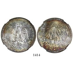 Mexico City, Mexico, 1 peso, 1927M, encapsulated NGC MS 63.