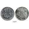 Image 1 : Lima, Peru, pillar 2 reales, Ferdinand VI, 1752J, rare first year of issue.