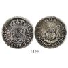 Image 1 : Lima, Peru, pillar 2 reales, Ferdinand VI, 1755JD, dot over mintmark.