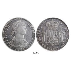 Lima, Peru, bust 8 reales, Ferdinand VII transitional ("imaginary" bust), 1810JP, encapsulated PCGS
