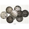 Image 1 : Lot of 9 Lima and Cuzco, Peru, 2 reales, as follows: Lima, 1828JM (3), 1840MB (2), 1843MB and 1845MB