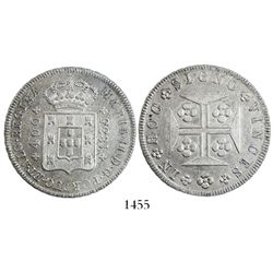 Portugal, 400 reis, Maria II, 1835.