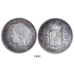 Puerto Rico (under Spain), 1 peso, Alfonso XIII, 1895PG-V.