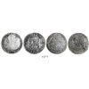 Image 1 : Lot of 2 Spanish colonial bust 8 reales (Lima 1790IJ Charles IV bust of Charles III, and Potosi 1808