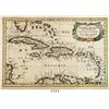 Image 1 : Small, copper-engraved French map of the islands of the Caribbean entitled "Les Isles Antilles entre