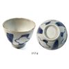 Image 1 : Small, blue-on-white Chinese porcelain teacup, K'angxi period, ex-Ullian.