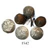 Image 1 : Lot of lead musket-shot, including one 2-ball springshot and 4 loose balls.