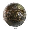 Image 1 : Small, iron cannonball (2 pounder) painted with FROM THE WRECK OF THE REVENGE, ONE OF THE AMERICAN F