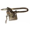 Image 1 : Iron padlock with key, Spanish colonial (late 1600s to early 1700s), found in Lima, Peru.