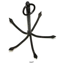 Iron grappling hook, late 1700s(?).