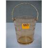 Image 1 : 6" Pink Crystal Ice Bucket...