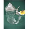 Image 1 : 8" Clear Glass German Stein...