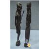 Image 1 : Two 18 1/2" Carved African Figurines...