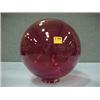 Image 1 : 12" Red Globe Lamp Shade...