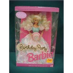 "Birthday Party" Barbie (CELLOPHANE BOX HAS YELLOWED)....