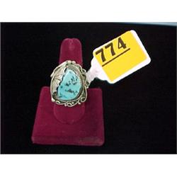 Indian Silver & Turquoise Ring...