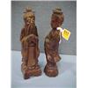 Two 12" Carved Wooden Figurines...