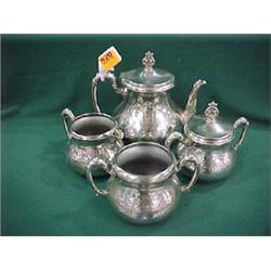 Four Pc. Silver Plated Tea Service...