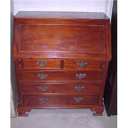 Modern Mahogany Drop-Front Desk...