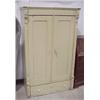 Image 1 : 66"H X 40"W Painted Pine Cupboard...