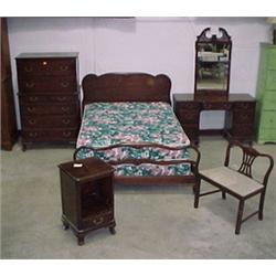 Five Pc. Mahogany Bedroom Suite...