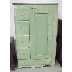 62 H Painted Pine Cabinet...