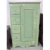 Image 1 : 62"H Painted Pine Cabinet...