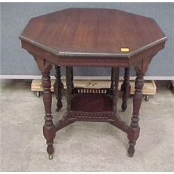 Mahogany Octagon Lamp Table...