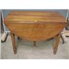 Image 1 : Walnut Drop Leaf Table...