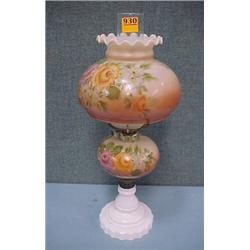 19"H Hand Painted Oil Lamp...