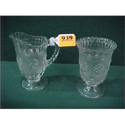 5"H U.S. Glass Sugar and Creamer...