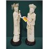 Image 1 : Two 12" Carved Ivory Figurines...