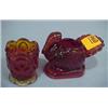 Image 1 : Two Amberina Toothpick Holders...