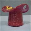 Image 1 : 3 1/2" Fenton Ruby Opaque Hat...