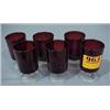 Image 1 : Six 3" Ruby Cordials...