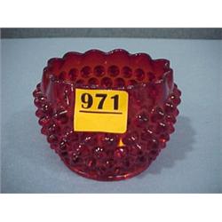 4" Hobnail Ruby Rose Bowl...