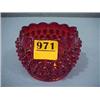 Image 1 : 4" Hobnail Ruby Rose Bowl...