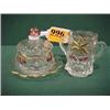 Image 1 : 3" Child's Spooner & Butter Dome...